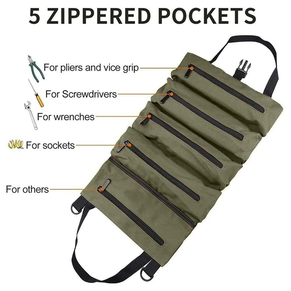Roll Up Tool Storage Bag