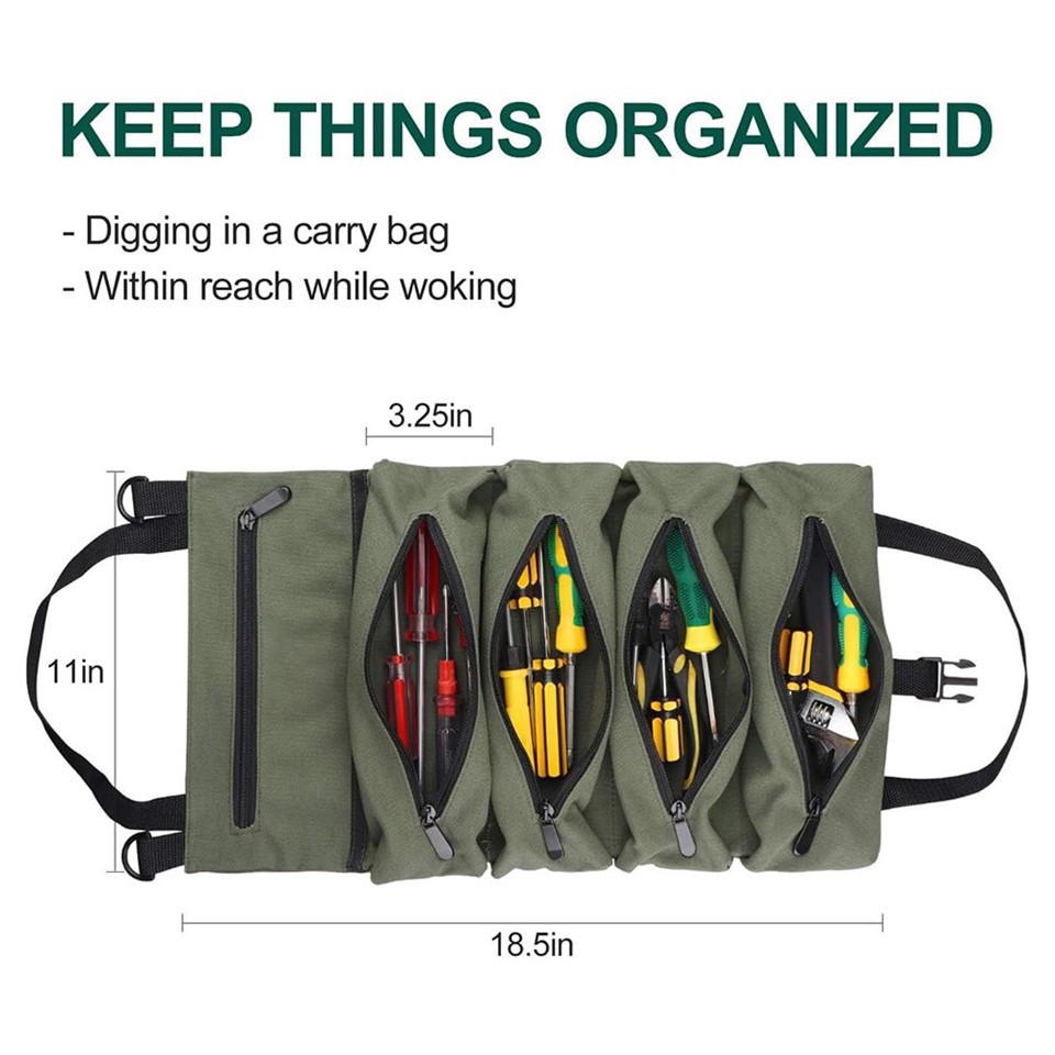 Roll Up Tool Storage Bag